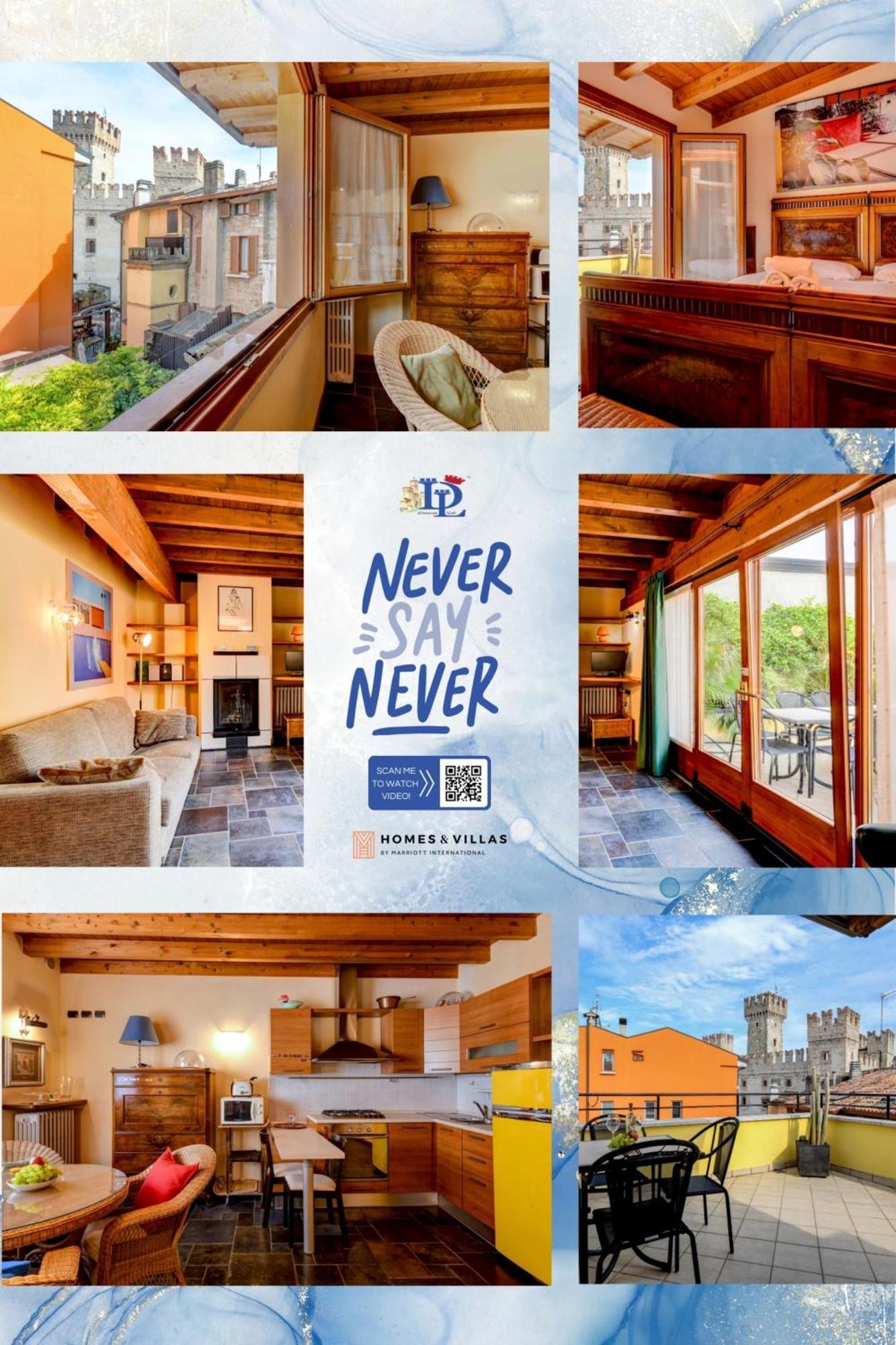 Desenzanoloft Official Partner Marriott Homes & Villas -Penthouse Never Say Never Sirmione Castle View エクステリア 写真